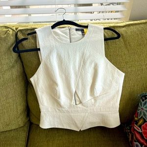 Off white mid drif cut top
